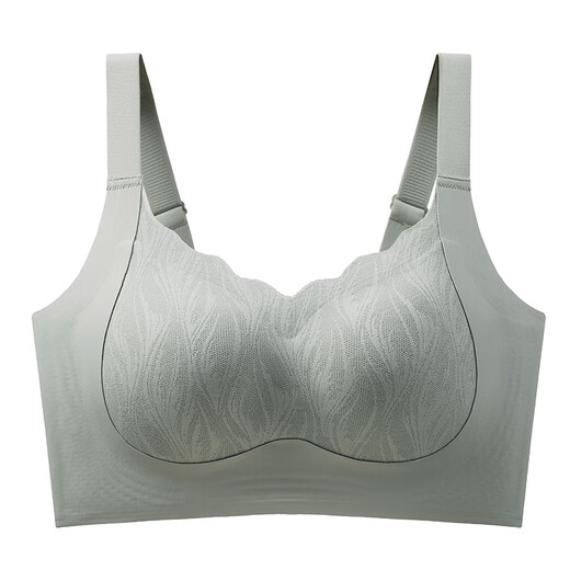 Tingmei underwear for women with big breasts, small push-up and shaping, thin pull-up top support, anti-sagging, side breast reduction bra for women, turquoise green anti-gravity Pilates cup XL 38/85CD cup, recommended 120-135 Jin Jin equals 0.5 kg