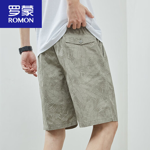Romon Summer Thin Shorts Herren reines Baumwollmitte großer Größe losen lässigen dunkelblauen Trend 5 Minuten zusätzliche Fünf-Punkte-Hosen 9215 Dunkelblau l Vorschlag-130jin [Jin entspricht 0,5 kg]