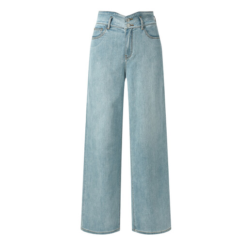 Gloria Jeans for Women's Spring Popult Etpect 2025 Новые прямые брюки с высокой талией 1e3jcd23d 71u Легкие деним синий 27
