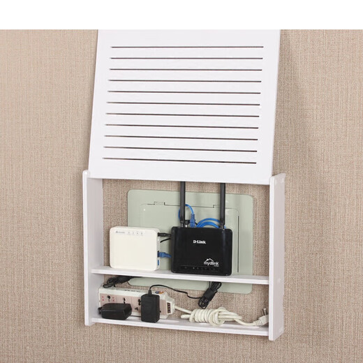 Multimedia Hub Box Cover Box ohne Stanze drahtloser Router-Speicherbox WiFi Regal Wandmontierte Dekoration [3524] CAT C01 Upgraded Model