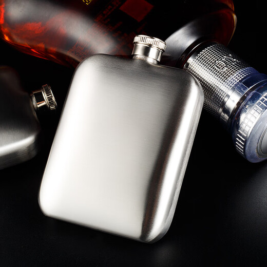 SUPU 6 ounces 3.5 taels 304 stainless steel frosted small wine bottle portable outdoor personalized customized engraving liquor bottle without engraving