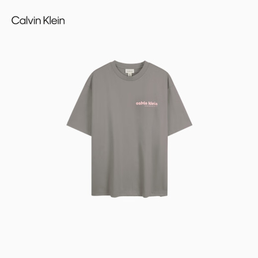 卡尔文·克莱恩（Calvin Klein）CK Jeans25早秋新款男士休闲纯色字母印花纯棉宽松短袖T恤4RC829G L1X-冰珀绿 XS