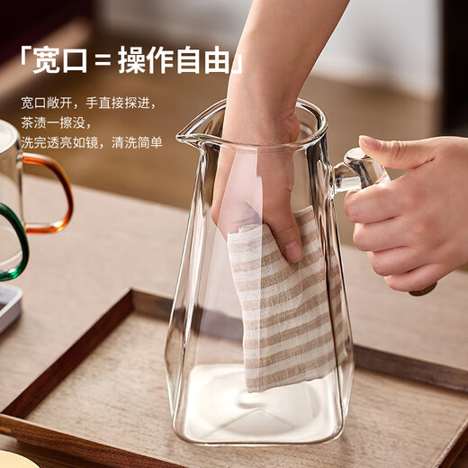 Yipot Tea Cooling Kettle High Temperature Resistant Cold Water Cup Thickened Explosion-proof Food Grade Glass Cold Water Kettle Large Capacity Household Water Storage for Tea