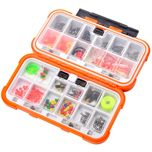Zhuojing waterproof rock fishing accessories combination set rock fishing sea fishing line set fishing gear box rock fishing small accessories fishing supplies black small size with accessories