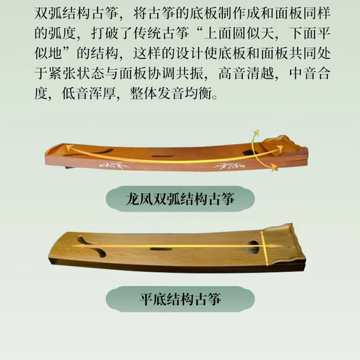 龙凤古筝9856江南水乡镶嵌工艺成人儿童演奏级双弧扬州古筝