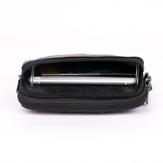 Kangourou (kangourou) Sac en cuir d'embrayage pour hommes, portefeuille de coupons, sac à main de carte à carte à vaches de vache, sac clé, sac à main, noir