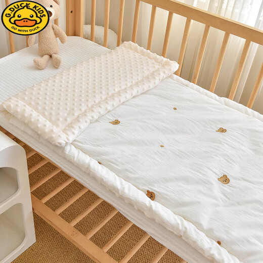 G.DUCKKIDS新生婴儿床褥子幼儿园宝宝小被褥儿童床褥垫纯棉可水洗午睡铺垫子 彩虹 100*60cm