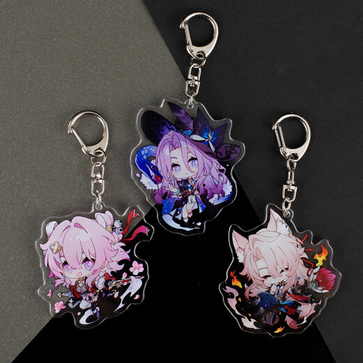 Anime peripheral keychain interlayer pendant Yunli March Qijiao jade Botiou peripheral YC-12799 pepperqiu keychain