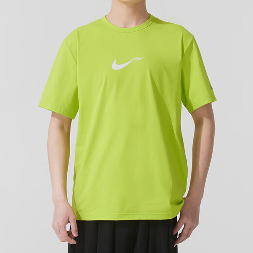 耐克（Nike）短袖男装2025夏季新款户外运动针织透气舒适圆领休闲T恤衫 HV4882-389明黄DRI-FIT L