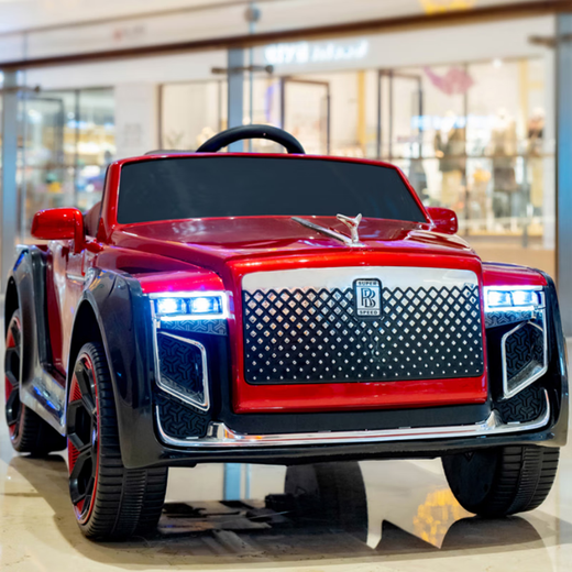 Shanghaojia children's electric car child four-wheel charging electric car baby remote control toy car can sit and drive birthday gift spray paint white + 12v4.5 + dual drive + leather seat + hard wheels