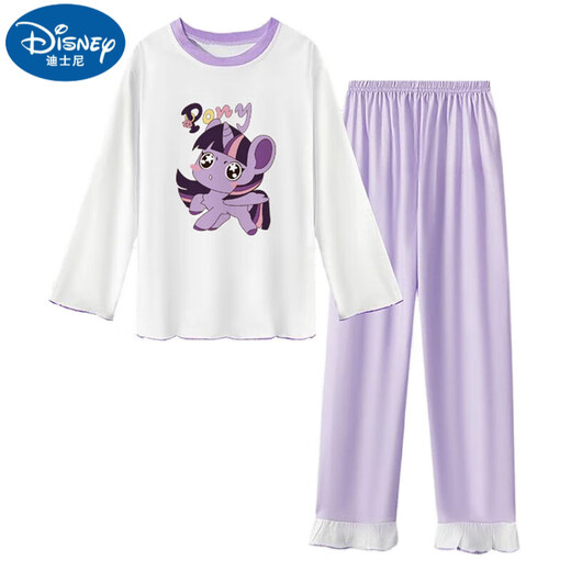 迪士尼（Disney）儿童睡衣女童春秋夏季长袖纯棉薄款套装女孩宝宝卡通公主风家居服 长袖套K3519#粉忙着卖萌 8码身高[95-105cm] 均码