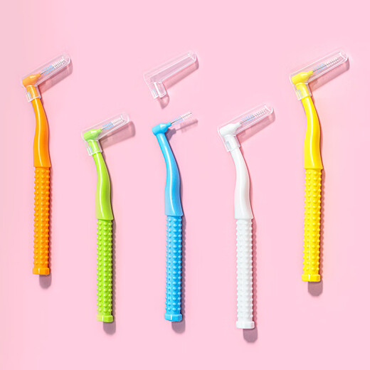 Xiaolu's mother imported interdental brush orthodontic toothbrush cleaning teeth interdental brushing gap brush 20 pieces 0.7mm 10 pieces 2 bags