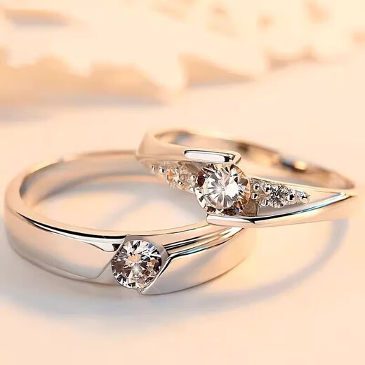 DRPT950 platinum ring for couple, male and female pair, platinum moissanite engagement diamond ring, Valentine's Day gift, everlasting vows, light luxury model, single ring for women