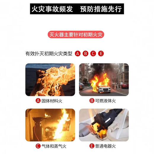 干粉灭火器4公斤商铺用车载手提式家用车用工厂用12358kg消防器材 4KG灭火器×2个【店铺 公司 】 24年121