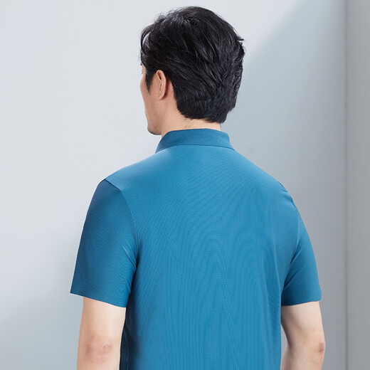 Hongdu Summer Nouvelle manche à manches courtes Men de nylon mince en nylon à rayures Mente de l'âge moyen de l'âge moyen Malte à manches