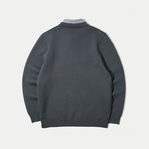 HLA Hailan House Chinese Dragon Series Velvet Long Sleeve Sweater Men's 25 Fake Two-piece Sweater Men's Winter