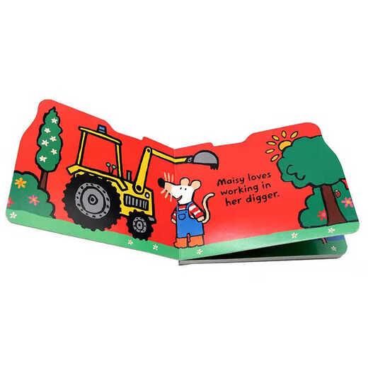 4 Volumina des Maus Bobo Transportation Modeling Book gemeinsam verkauft englisches Originalbildbuch Maisy's Fire Digger/Segelboot/Traktor/Bus Kinderbussexzitator Karton Lucy Cousins ​​Mouse BOO_AIRPLANE
