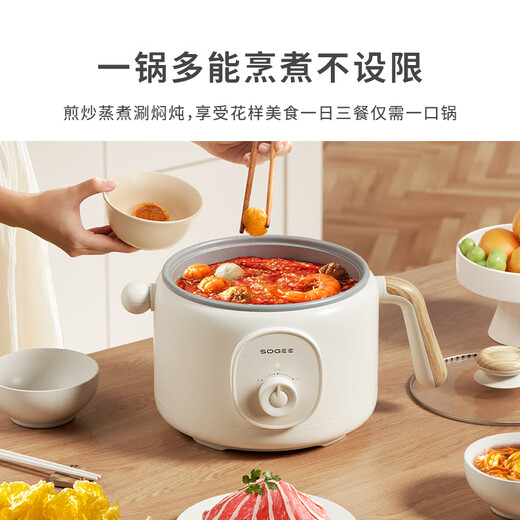 Small 2L electric cooking pot, electric hot pot, small electric pot, dormitory small pot, non-stick pot, one-piece instant noodles, small hot pot, multifunctional pot for 2-3 people DZG02 11.11 Kitchen Goods