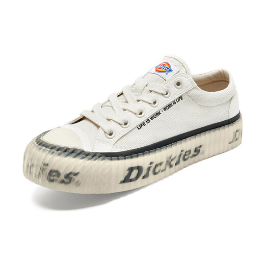 Dickies印花 耐磨 低帮 帆布鞋 男女同款 米色 39