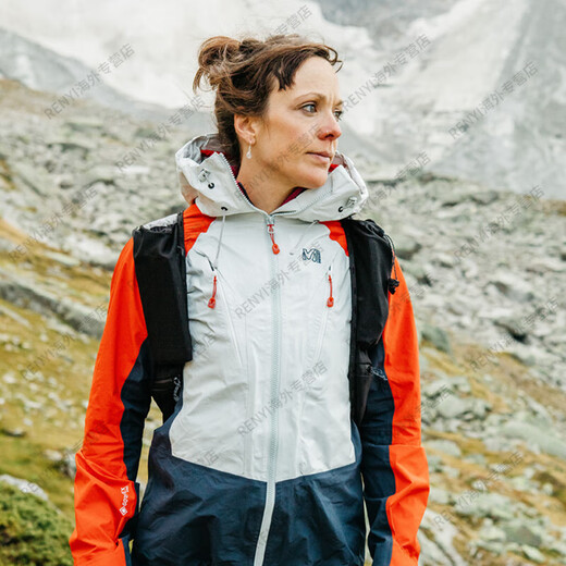 Hirse Wanderwanderung und Bergkletter Ski-Goe-Tex Windproof Damenjacke MIV Offizielles Flaggschiff authentisch Blau/Weiß-7517 s