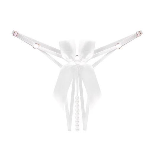 Sexy underwear thong women's crotchless pearl masturbation massage sexy underwear for body wear one-size-fits-all pink