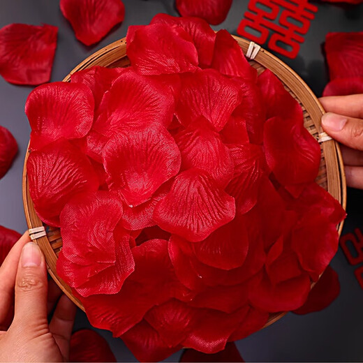 
Yuanhui's proposal arrangement 2,000 simulated rose petals romantic confession of birthday decoration wedding bed sprinkled red petals