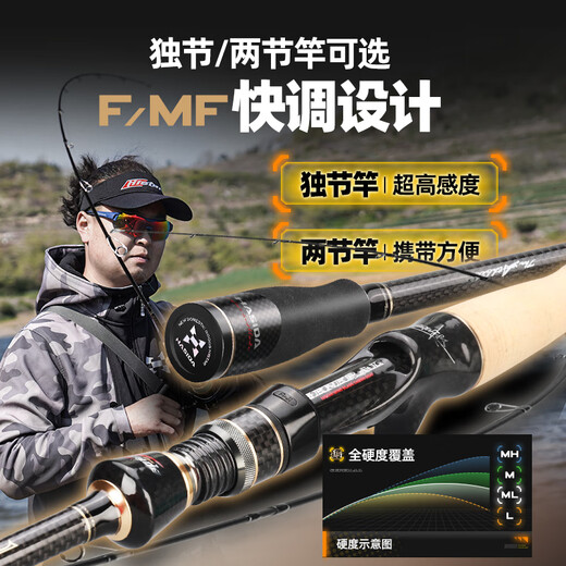 
HISTAR Gan Jiang Luya pole Quickly adjust Mandarin fish erect mouth bass long throw straight handle gun handle Luya pole Ma Xiaolei same model 2.03m Gan Jiang Luyao handle M-two-section rod [C-682M
