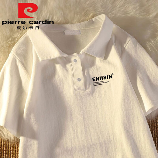 Pierre Cardin Sommer Neues Polo-Shirt Lapel Personalisiertes weißes Baumwoll-T-Shirt frisch und frisch vielseitig. Täglicher loser Herrscher [White-6636 kleines Bild] Das beliebte Licht M schlägt 85-110jin vor [Jin entspricht 0,5 kg]