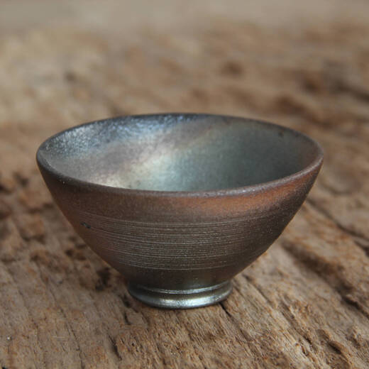 东院篱陶云南建水紫陶柴烧茶杯紫泥彩金火痕闻香杯中式罗汉杯禅定杯主人杯 A14110毫升 200mL以下