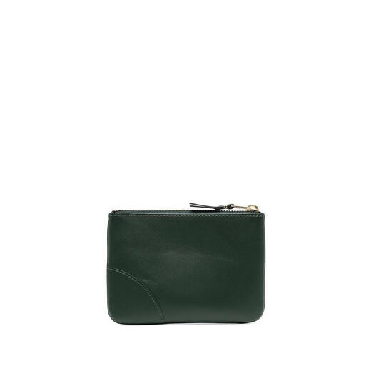 Comme des Garcons de cuero para mujeres con cremallera de cuero hardware de oro