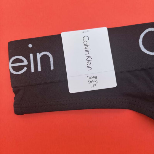 Calvin Klein丁字裤女运动内裤CK宽边性感T裤棉QP1278U 黑色 S