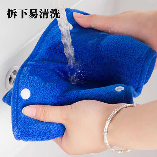 Mop replacement cloth, magic broom, special mopping rag for cleaning, no punching, coral velvet cloth cover, 50 cm, 2 pack, coffee color, wiper not included