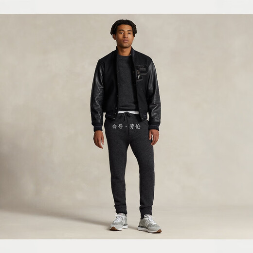 Polo Ralph Lauren spot leather sleeve badge wool baseball jacket leather jacket men's Polo Ralph Lauren/Ralph Lauren spot A49 S