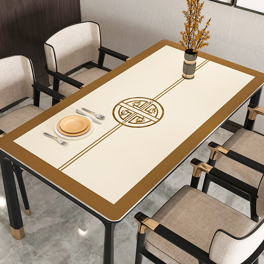 Yusirong Dining Table Mat à thé Tabinet Tabane lavable étanche à huile à l'huile Affectueuse Luxe Luxury Haut-Id Table basse de protection PACTE