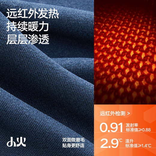 Heilan House (HLA) Thermal Vest Men's Slim Fit Plus Velvet Men's Underwear Autumn and Winter Sleeveless Antibacterial High Elastic Fit Tops Vest Vest 2-Pack - Navy Blue + Light Gray XL