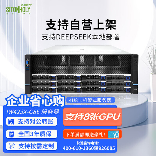 Siteng Heli IW423X-G8E Dual 8-Karten-RTX5090/4090/H100/H800 Server Host Deep Learning 70B/671B Vollversion Bereitet AI Training Inference 2 8582C 60C 2,6G/Support 8 Karten 256G/2