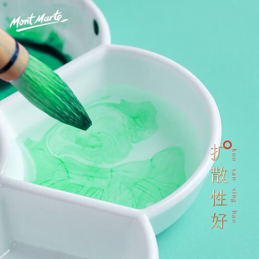 Montmartre Chinese painting paint tool set for beginners, primary school students, children's ink painting, Chinese painting entry-level 12 colors 6ML practical set CS-GH12S6