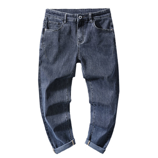 Playboy (Playboy) Summer Thin Jeans Men's Men's Trendy Elastic Slim Feet 2025 Été Volyme Blue Pantal
