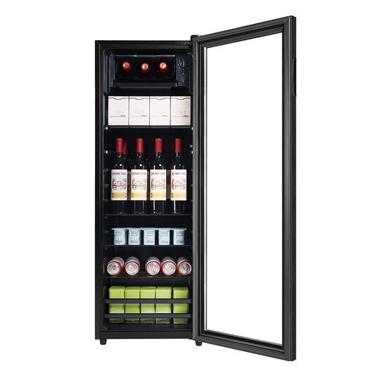 Royalstar ice bar refrigerator European style constant temperature wine cabinet hotel home living room refrigerator mini small single-door office fresh display display sample tea beverage cabinet first-class energy efficiency 178L refrigeration + micro-freezing + blue light + wine rack