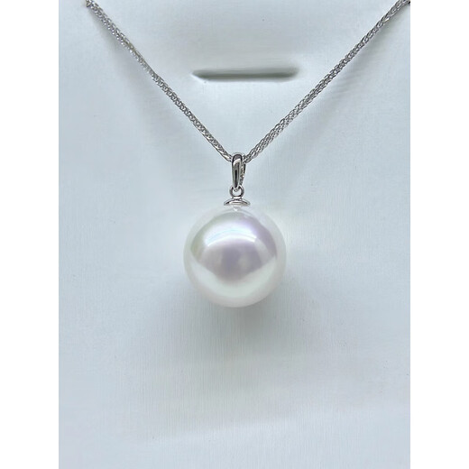 DL 1998 Fat Donglai same style Australian white pearl pendant natural color freshwater Edison comparable to perfect round strong light almost flawless 1 18K thick gold version melon seed buckle (+ silver chain) 11-12mm