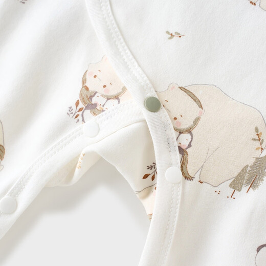 Tongtai (TONGTAI) baby jumpsuit spring and autumn pure cotton newborn clothes baby butterfly vest monk suit romper gray 59cm