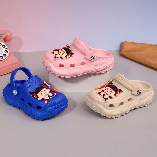 Ye Yu 2025 NUEVA EVA NEZHA Slippers para niños de 3 a 6 años zapatos de agujero de playa de 3-6 años Summer Suminio suave sin deslizamiento Modelo de imagen principal 32 -33