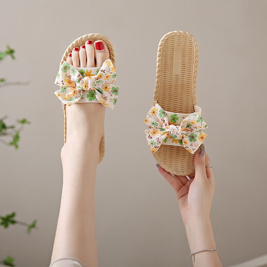 Hausschuhe für Frauen 2025 Neue Sommer im Freien im Freien modische Nische Super heiße Sandalen Fairy Style Rock Sandalen Aprikose gelb 40-41 empfohlen, eine größere Größe zu nehmen