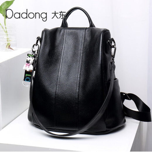Dadong 2024 New Street Mode Frauen Gepäck Lederwaren Solid Color Rucksack echte Ledernähte Ladies Rucksack Wein rot