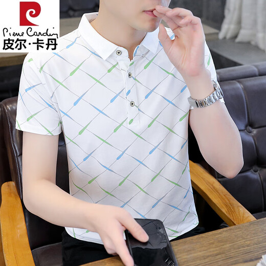 Pierre Cardin 2025 Summer Nuevo delgado y relajable cómodo, cómodo 2025 camisa de verano, de manga corta, insulto F9226 M Negro M