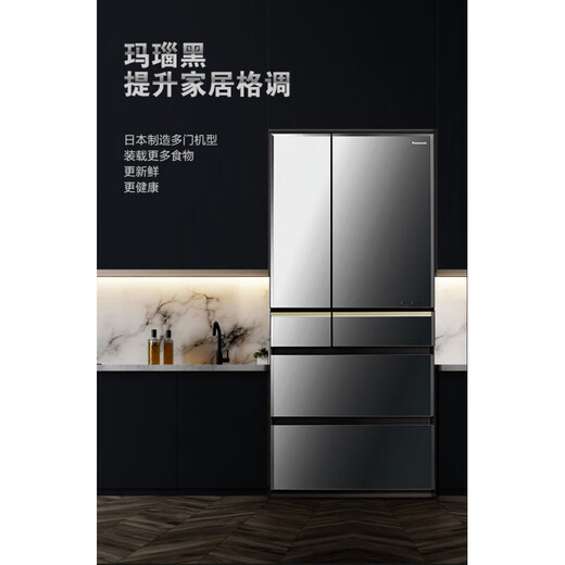 松下（Panasonic） NR-F673WX-X5/658/601/509/607松下原装进口镜面冰箱 新品预售NR-F601HX-X5镜面黑 588L