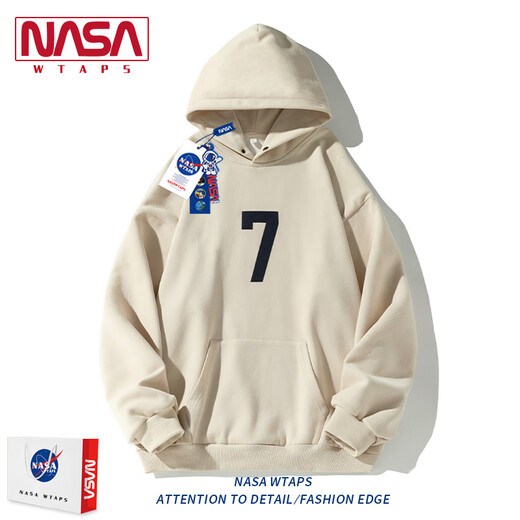 Nasawtaps American Retro Kapuzen -Sweatshirt für Männer Spring und Herbst High Street hübsch gedruckte Decklack Trend N138L3894 Black M 170
