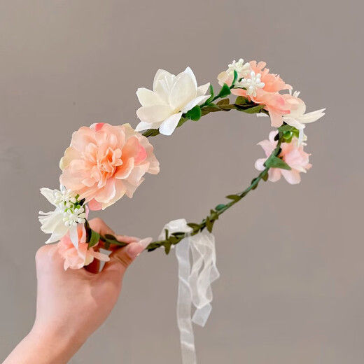 Dai Yan's super fairy garland headband, sweet girl's forest style headband, seaside photo-taking atmosphere headband, simulated hairpin headdress, simulated flower vine ring, main picture style