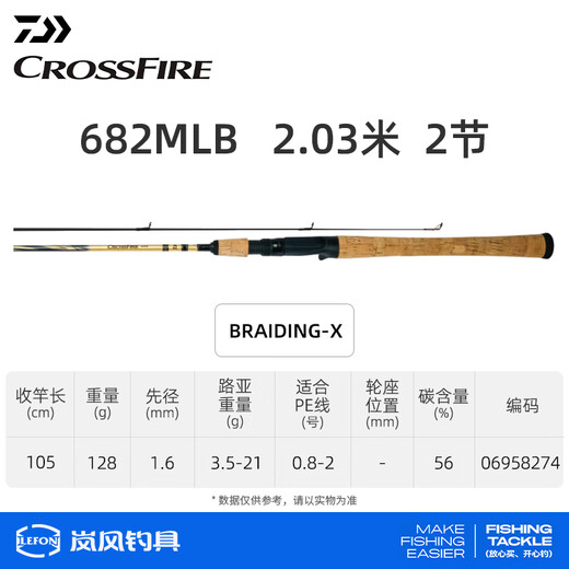 Daiwa Crossfire Crossfire CS Луя стержень с наклоном и бас-палочкой для рта на бас
