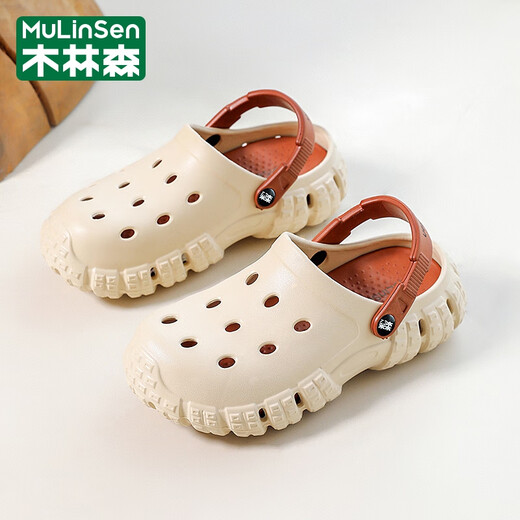 Mulinsen sandals men's summer hole shoes men's outer sandals men's couple's style Baotou beach shoes